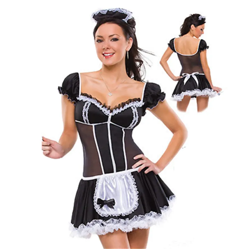 Black Sexy French Maid Costume Women Lace Lingerie Sexy Dress Erotic Cosplay Maid Costume
Black Sexy French Maid Costume Women Lace Lingerie Sexy Dress Erotic Cosplay Maid Costume