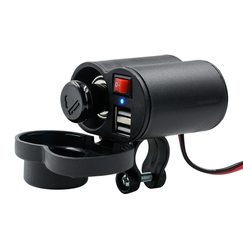 Motorcycle USB Charger Phone 12V Cigar Lighter Socket Dual USB Motorcycle Lighter Socket Charger Waterproof
Motorcycle USB Charger Phone 12V Cigar Lighter Socket Dual USB Motorcycle Lighter Socket Charger Waterproof