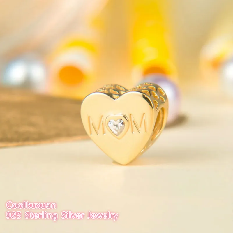 Mother's Day 925 Sterling Silver Mother Heart, Yellow color & Clear CZ Charm Beads Fit Original Pandora Charms Bracelet
Mother's Day 925 Sterling Silver Mother Heart, Yellow color & Clear CZ Charm Beads Fit Original Pandora Charms Bracelet
