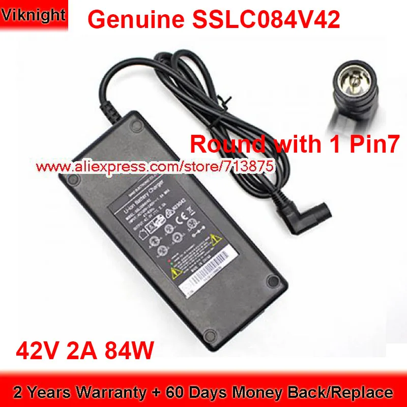 Genuine SSLC084V42 84W Li-ion Battery Charger for Sans 42V 2A AC Adapter Round with 1 Pin7 Makadam Power Supply
Genuine SSLC084V42 84W Li-ion Battery Charger for Sans 42V 2A AC Adapter Round with 1 Pin7 Makadam Power Supply