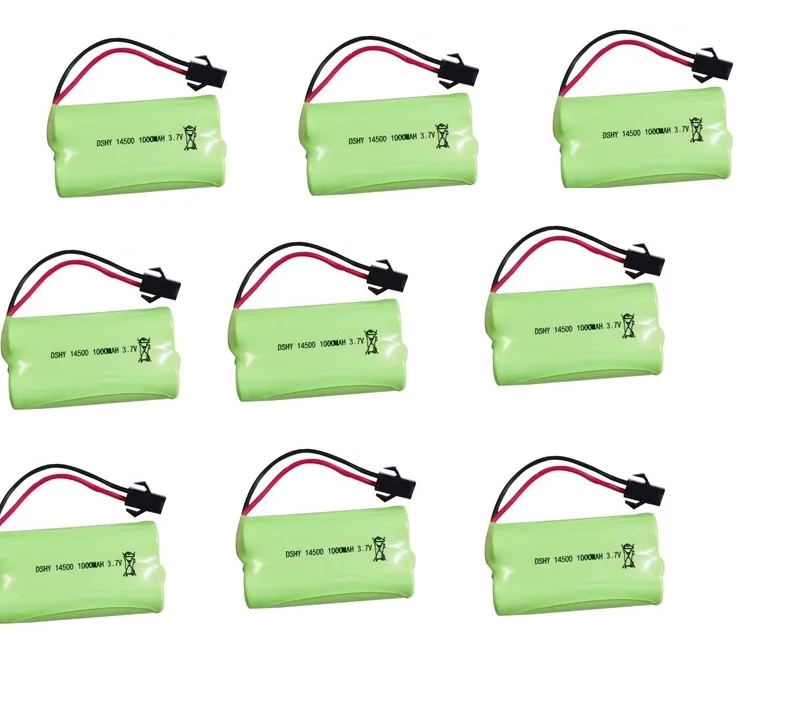 14500 3.7V lithium battery electric toy 4WD vehicle parallel lithium battery pack sm-2p connector 1000mah
14500 3.7V lithium battery electric toy 4WD vehicle parallel lithium battery pack sm-2p connector 1000mah