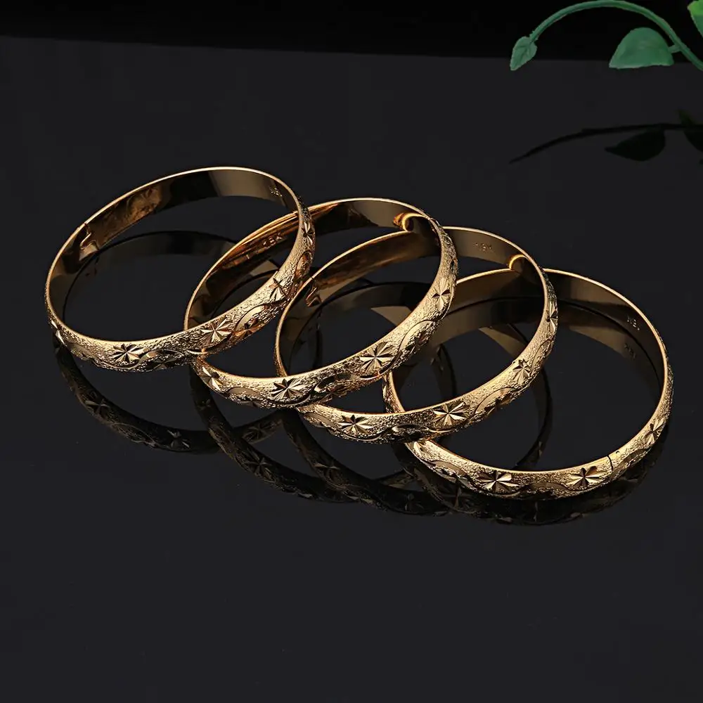 4pcs Fashion Dubai Bangle Gold Color Ethiopian Bracelet for Women Africa Arab Jewelry 
4pcs Fashion Dubai Bangle Gold Color Ethiopian Bracelet for Women Africa Arab Jewelry