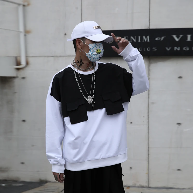 Men's spring and autumn new personality splice contrast color designer fashion youth casual loose large size round collar hoodie
Men's spring and autumn new personality splice contrast color designer fashion youth casual loose large size round collar hoodie