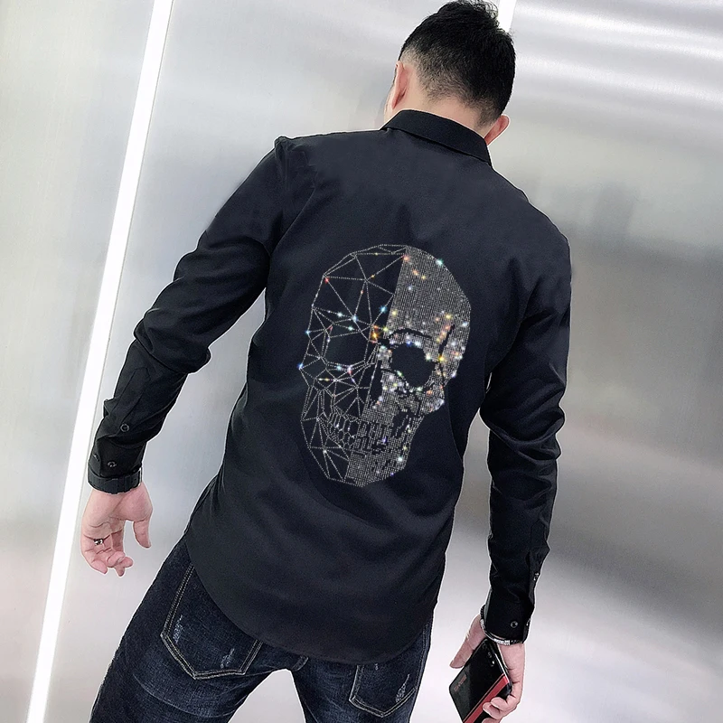Autumn Business Lapel Design Long Sleeve Men's T-Shirt Youth Trend Fashion Brand Popular Rhinestone Solid Color
Autumn Business Lapel Design Long Sleeve Men's T-Shirt Youth Trend Fashion Brand Popular Rhinestone Solid Color
