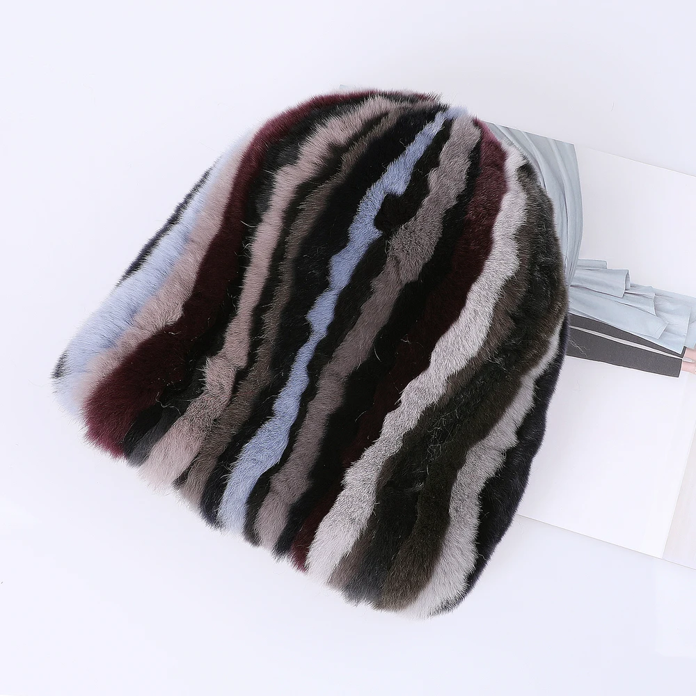 Women's High Quality Hot Sale Real Rex Rabbit Fur Striped Beanie Hats Girls Winter Fashion Warm Caps Multicolor
Women's High Quality Hot Sale Real Rex Rabbit Fur Striped Beanie Hats Girls Winter Fashion Warm Caps Multicolor