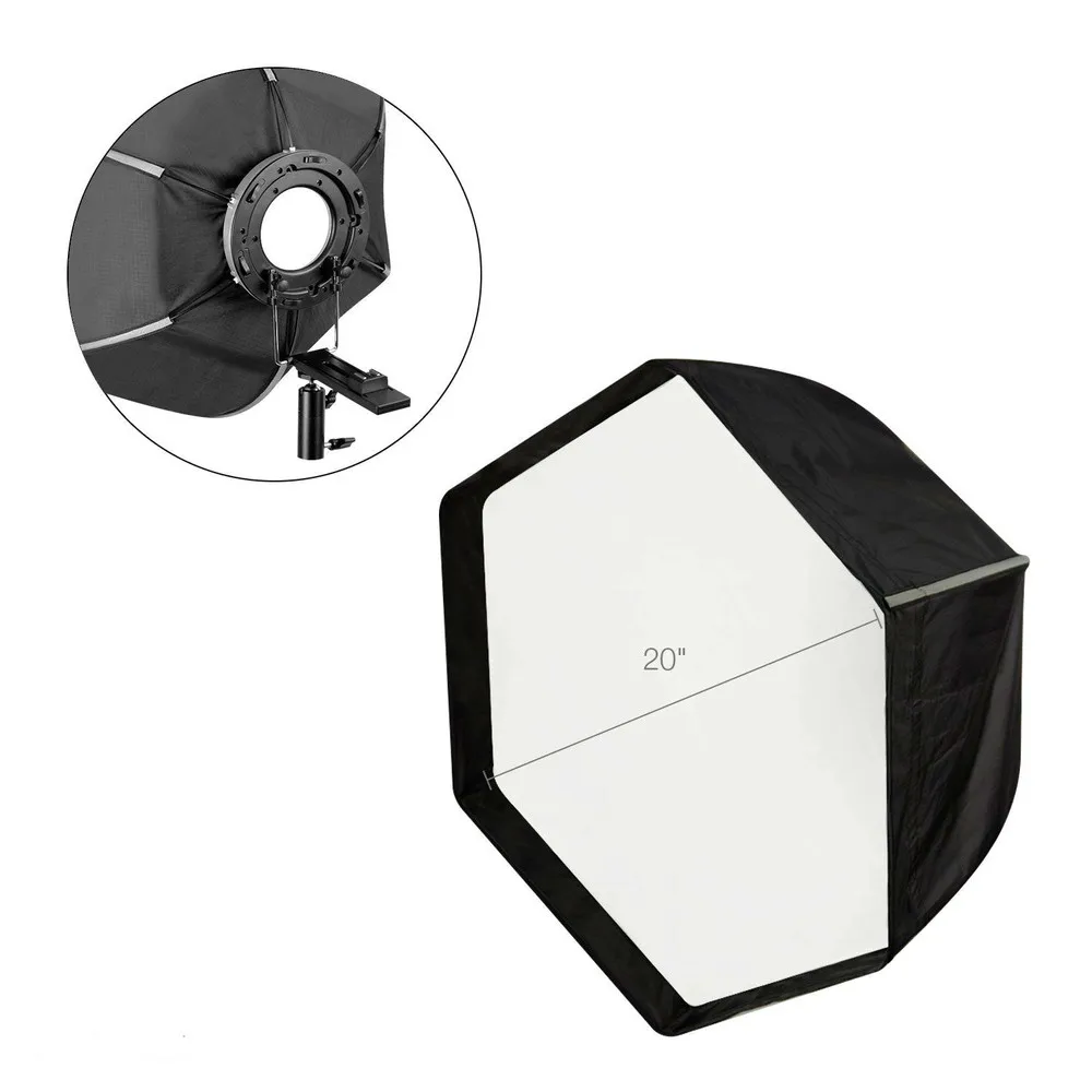 20" Hexagonal Photo Studio Softbox Reflector with White Diffuser Cover and Carry Case for Flash , Photography, Video
20" Hexagonal Photo Studio Softbox Reflector with White Diffuser Cover and Carry Case for Flash , Photography, Video