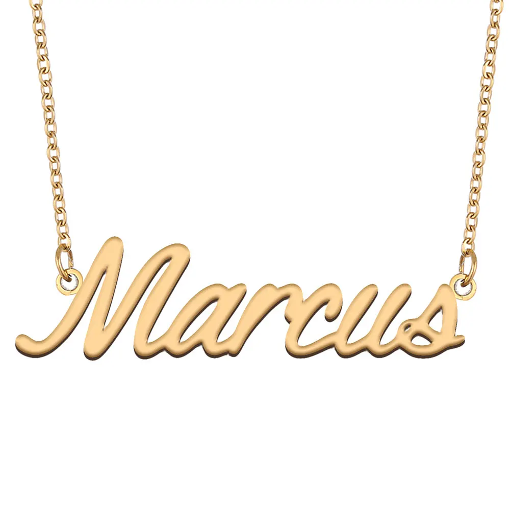 Marcus Name Necklace for Women Stainless Steel Personalized Jewelry Gold Plated Nameplate Pendant Femme Mothers Girlfriend Gift
Marcus Name Necklace for Women Stainless Steel Personalized Jewelry Gold Plated Nameplate Pendant Femme Mothers Girlfriend Gift