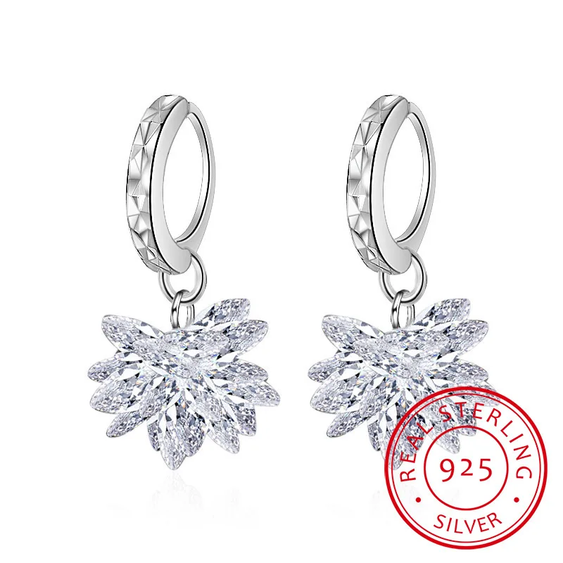 Korean Exaggerated Drop Earring Fringed Fashion Rhinestone Flower 925 stamp silver color Crystal Earring Jewelry Pendientes
Korean Exaggerated Drop Earring Fringed Fashion Rhinestone Flower 925 stamp silver color Crystal Earring Jewelry Pendientes