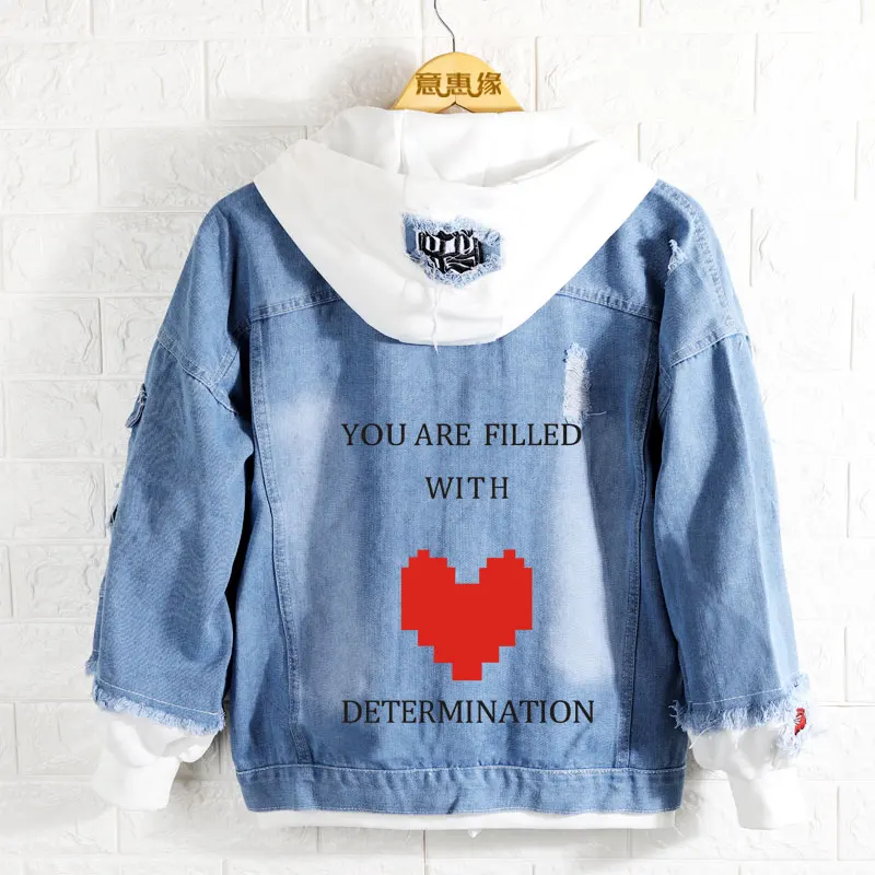 New Spring Under tale hoodie Anime frisk Jeans Coat Men Women Fashion Denim Jacket
New Spring Under tale hoodie Anime frisk Jeans Coat Men Women Fashion Denim Jacket