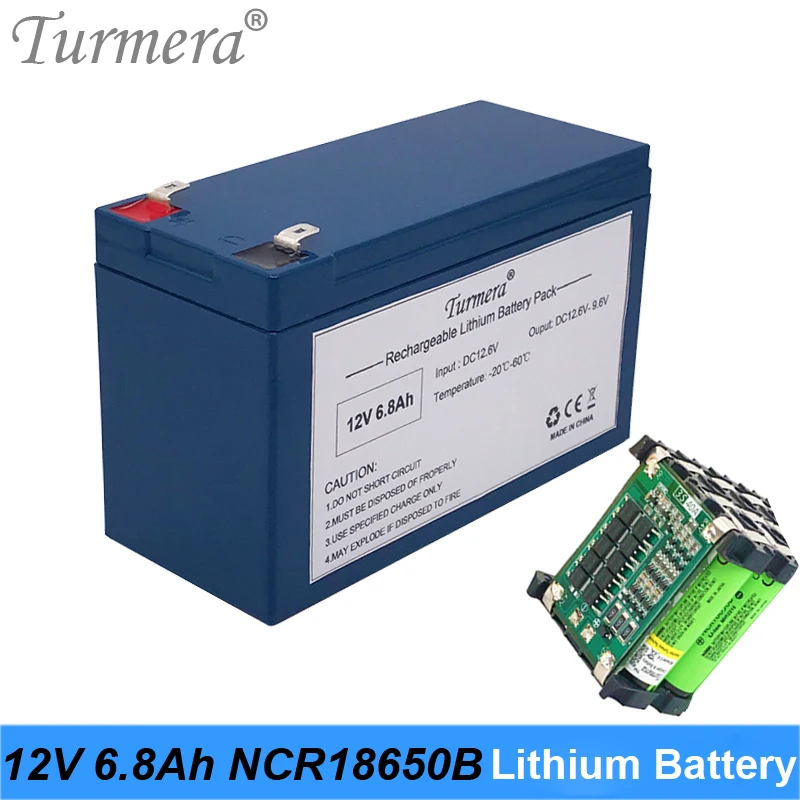 Turmera 12V 6.8Ah Lithium Rechargeable Battery Pack NCR18650B 3400mAh Cells for Electric Boat and Uninterrupted Power Supply 12V
Turmera 12V 6.8Ah Lithium Rechargeable Battery Pack NCR18650B 3400mAh Cells for Electric Boat and Uninterrupted Power Supply 12V