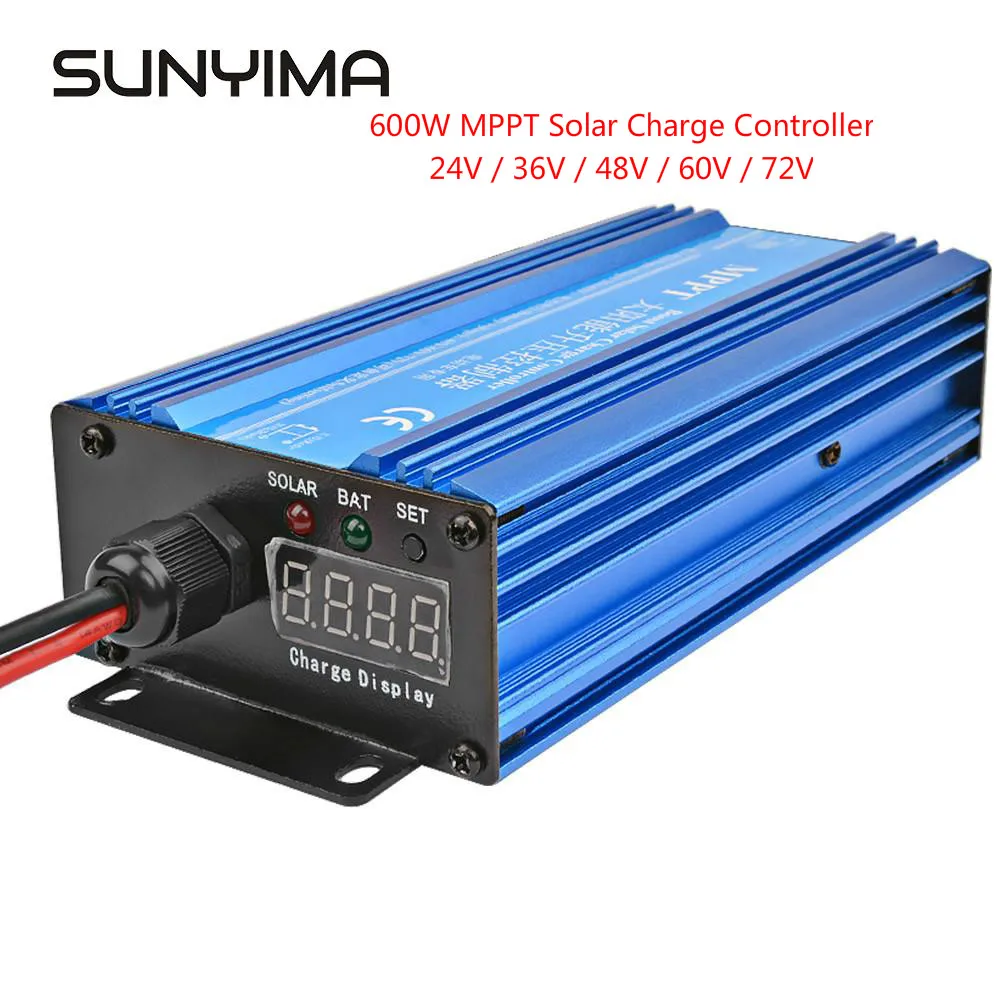 SUNYIMA 600W MPPT Solar Charge Controller 24V / 36V / 48V / 60V / 72V Solar Charge Controller Solar Cell Panel Regulator
SUNYIMA 600W MPPT Solar Charge Controller 24V / 36V / 48V / 60V / 72V Solar Charge Controller Solar Cell Panel Regulator