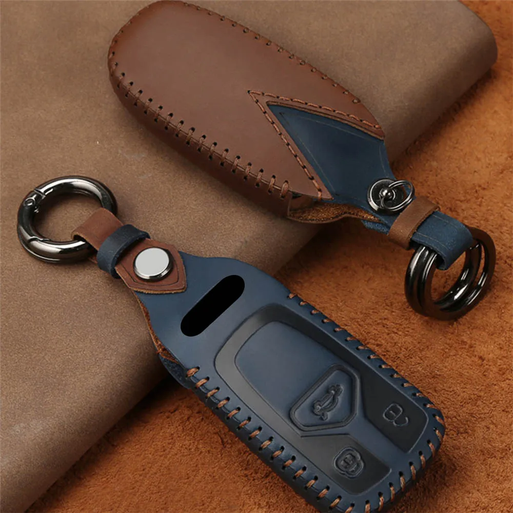High Quality 100% Leather Key Cover Case for Audi Q3 Q5 Sline A3 A5 A6 C5 A4 B6 B7 B8 TT 80 S6 C6 Auto Accessories
High Quality 100% Leather Key Cover Case for Audi Q3 Q5 Sline A3 A5 A6 C5 A4 B6 B7 B8 TT 80 S6 C6 Auto Accessories