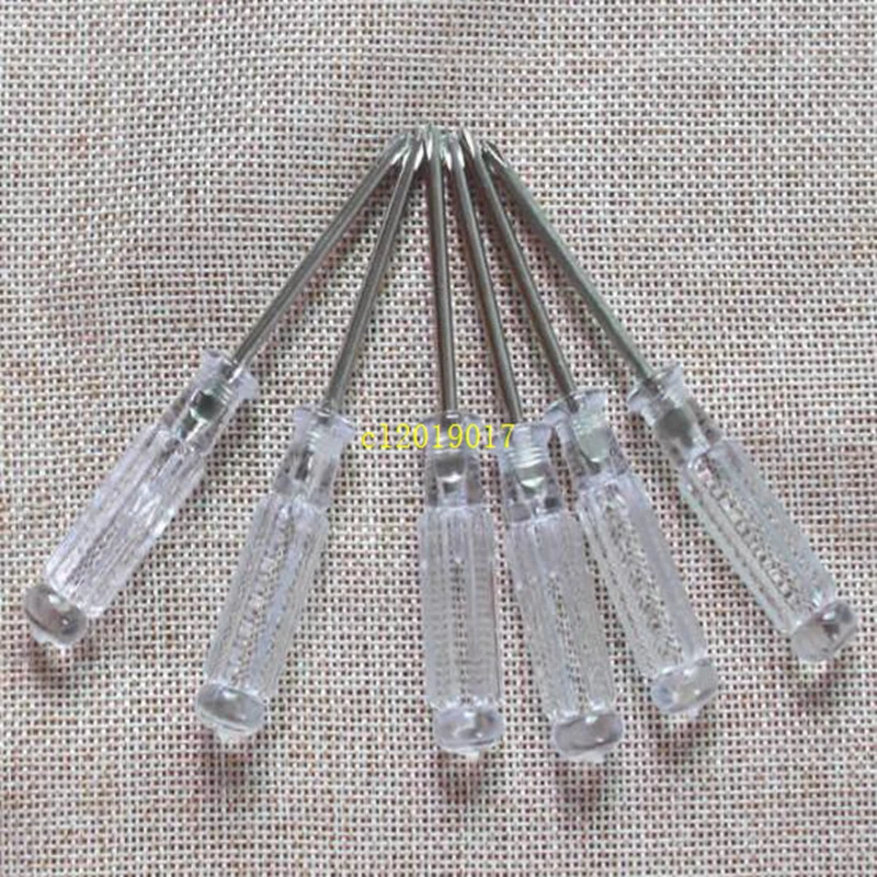 1000pcs 3.0 x 100mm Transparent Handle Screwdriver Repair Hand Tools Precision Screwdriver
1000pcs 3.0 x 100mm Transparent Handle Screwdriver Repair Hand Tools Precision Screwdriver