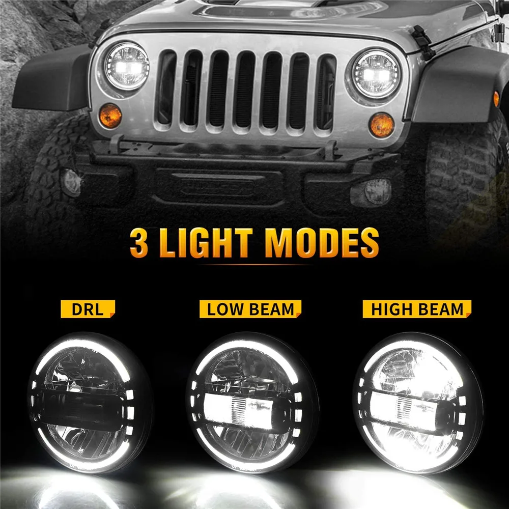 7 Inch LED Headlight Assembly With DRL For Jeep Wrangler CJ TJ JK JL Lada Niva 4x4,Harley Touring,Road King Motorbike Headlamp
7 Inch LED Headlight Assembly With DRL For Jeep Wrangler CJ TJ JK JL Lada Niva 4x4,Harley Touring,Road King Motorbike Headlamp