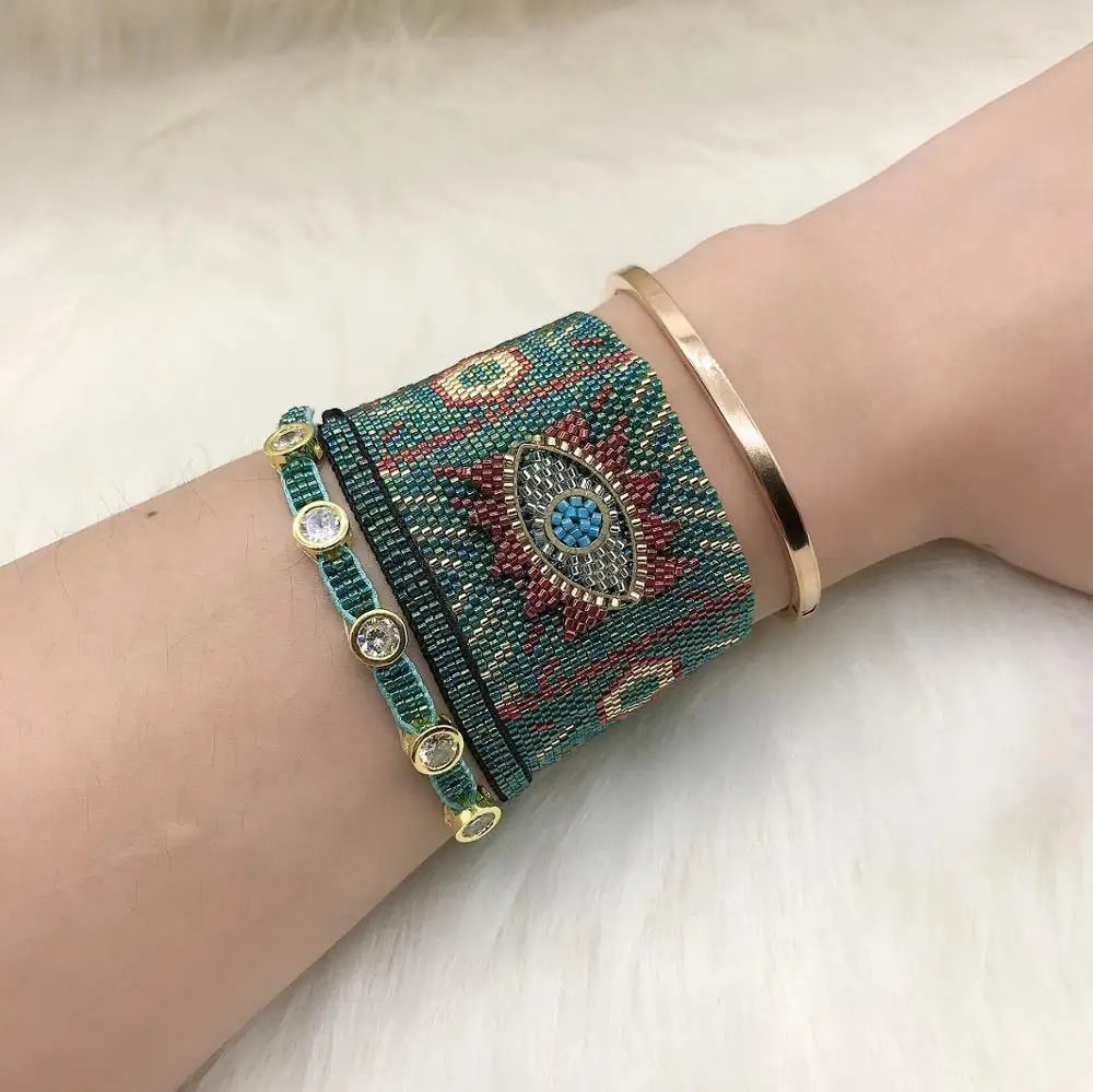 BLUESTAR Evil Eye Bracelets Men Fashion MIYUKI Bracelet For Women Jewelry Turkish Eye Crystal Handmade Woven Armband
BLUESTAR Evil Eye Bracelets Men Fashion MIYUKI Bracelet For Women Jewelry Turkish Eye Crystal Handmade Woven Armband