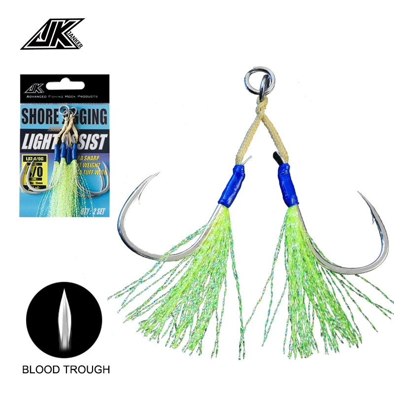 JK 1/0.2/0.3/0.4/0 Jigging Hook Assist Wear Kevlar Lines Seawater Boat High Carbon Steel Fishhooks 8060 Sea Fishing Hooks
JK 1/0.2/0.3/0.4/0 Jigging Hook Assist Wear Kevlar Lines Seawater Boat High Carbon Steel Fishhooks 8060 Sea Fishing Hooks