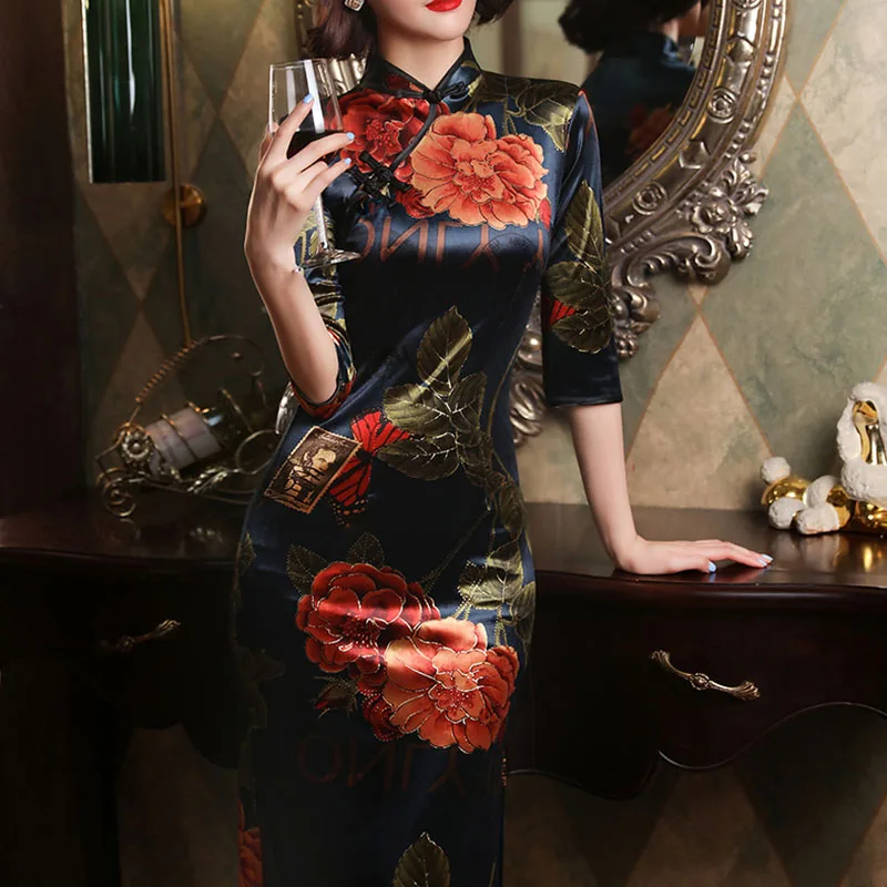 Ladies Chinese Traditional Clothes Qipao Women Vintage Floral Print Cheongsam 2022 New Sexy Elegant Split Party Dress 4Colors
Ladies Chinese Traditional Clothes Qipao Women Vintage Floral Print Cheongsam 2022 New Sexy Elegant Split Party Dress 4Colors
