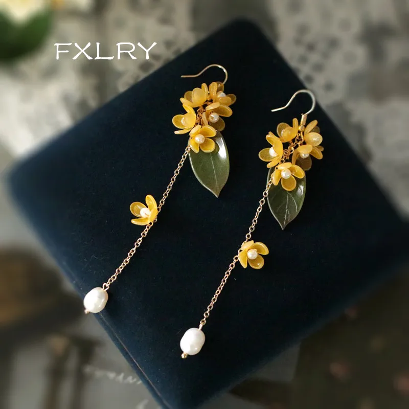 FXLRY Original Handmade Vintage Osmanthus Earrings Tassel Long Classical Earrings For Women Jewelry
FXLRY Original Handmade Vintage Osmanthus Earrings Tassel Long Classical Earrings For Women Jewelry