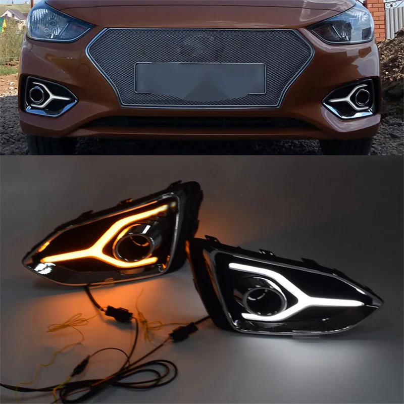 2Pieces Turn Signal Yellow 12V Car DRL LED Daytime Running Light Replace Fog Lamp Hole For Hyundai Accent Solaris 2017 2018 2019
2Pieces Turn Signal Yellow 12V Car DRL LED Daytime Running Light Replace Fog Lamp Hole For Hyundai Accent Solaris 2017 2018 2019