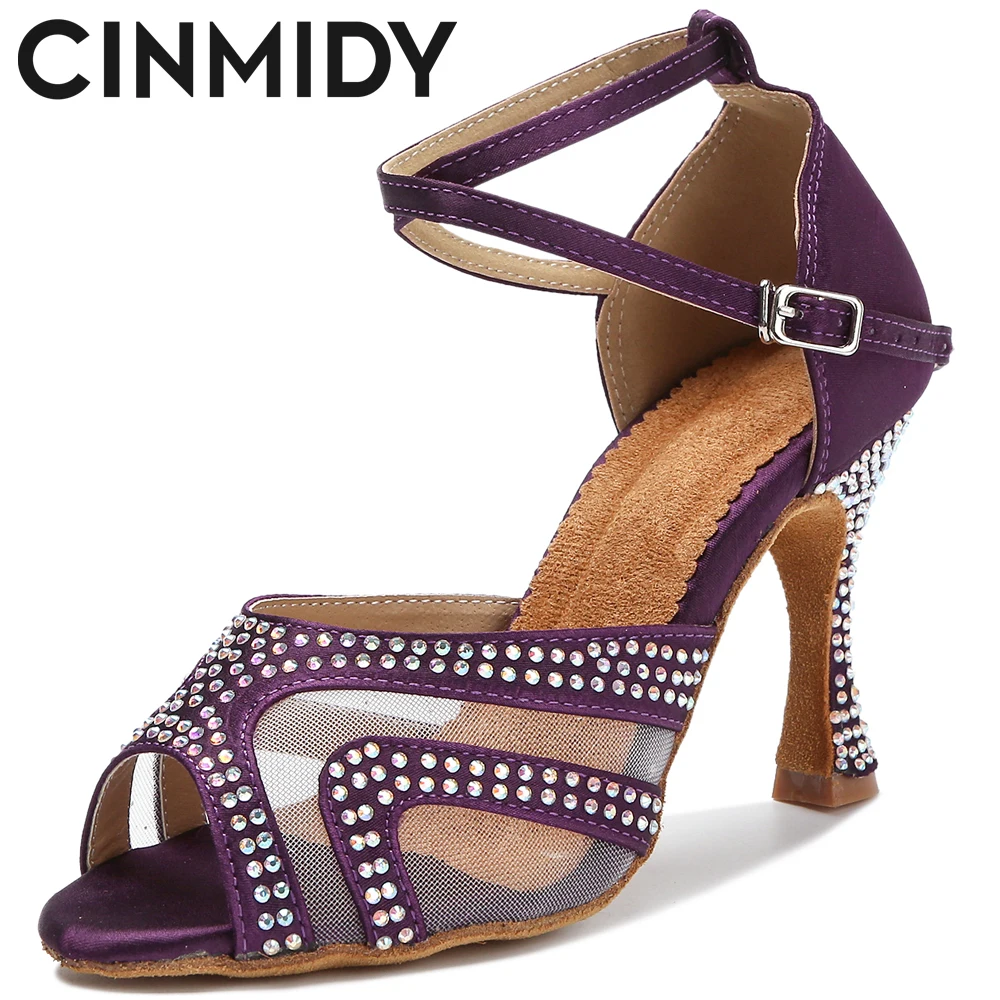 CINMIDY Women's Satin Material Dance Shoes Salsa latin Dance Heels Ladies Indoor Silent Wear Resistant Party Shoes
CINMIDY Women's Satin Material Dance Shoes Salsa latin Dance Heels Ladies Indoor Silent Wear Resistant Party Shoes