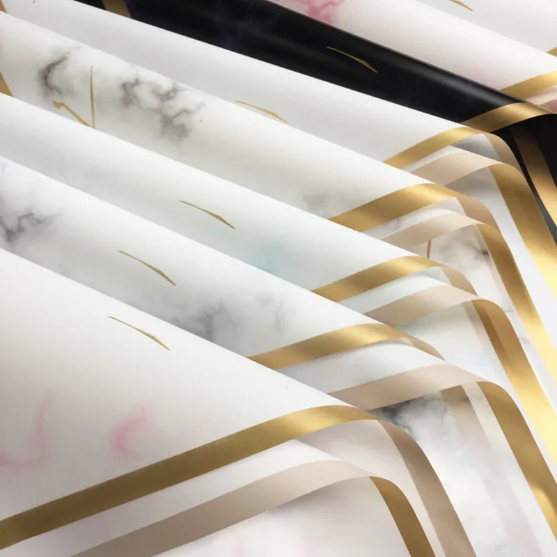 20pcs Gold Frame Marble Flower Wrapping Paper Plastic DIY Crafts Scrapbook Wedding Bouquet Gift Box Waterproof Wrapping Paper
20pcs Gold Frame Marble Flower Wrapping Paper Plastic DIY Crafts Scrapbook Wedding Bouquet Gift Box Waterproof Wrapping Paper
