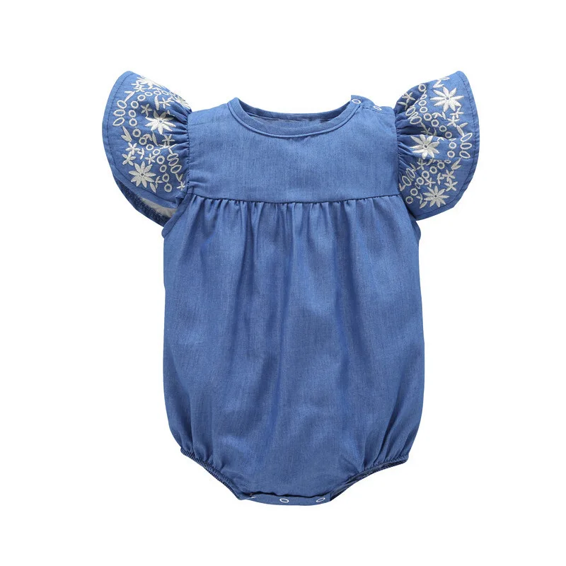 Summer Newborn Cowboy Baby Girls Clothes Flying Sleeve Romper Embroidered Baby Clothes Cotton Baby Girls Suit Body Jumpsuit
Summer Newborn Cowboy Baby Girls Clothes Flying Sleeve Romper Embroidered Baby Clothes Cotton Baby Girls Suit Body Jumpsuit
