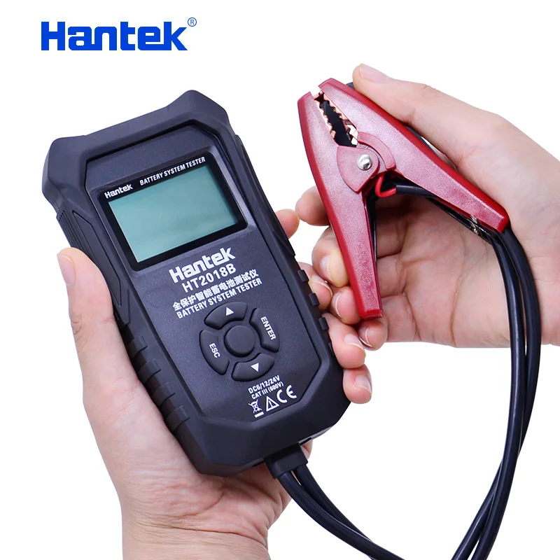 Тестер заряда автомобильных аккумуляторов Hantek HT2018B 6 в, 12 В, 24 В, анализатор заряда автомобильных аккумуляторов с ЖК-дисплеем
Тестер заряда автомобильных аккумуляторов Hantek HT2018B 6 в, 12 В, 24 В, анализатор заряда автомобильных аккумуляторов с ЖК-дисплеем