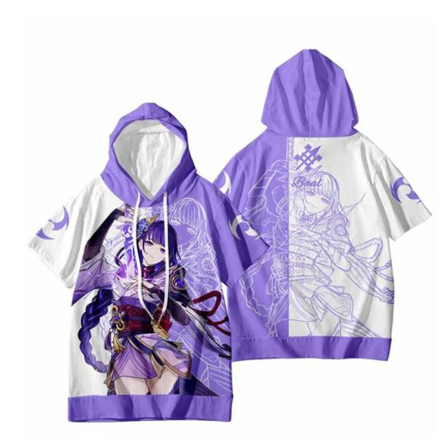 New Anime Genshin Impact 3D Print Short Sleeve Hooded T Shirt Kimono Women Men Casual Loose Pullover Top
New Anime Genshin Impact 3D Print Short Sleeve Hooded T Shirt Kimono Women Men Casual Loose Pullover Top