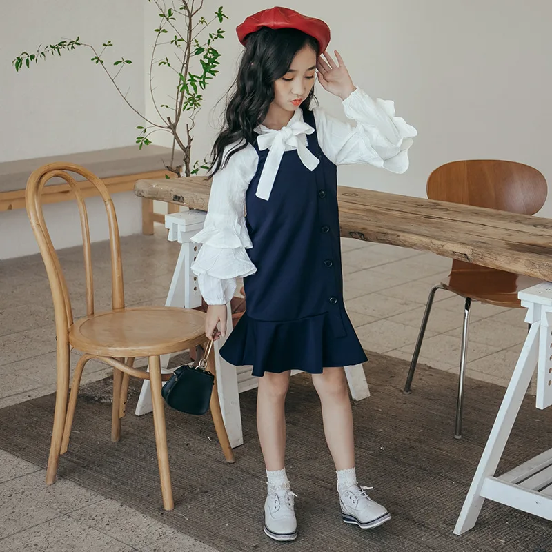 Teenage Girls Clothing Set 2024 Autumn Spring Children Clothes Cute Long Sleeve Shirts + Ruffles Dress 2pcs Baby Girl Kids Sets
Teenage Girls Clothing Set 2024 Autumn Spring Children Clothes Cute Long Sleeve Shirts + Ruffles Dress 2pcs Baby Girl Kids Sets