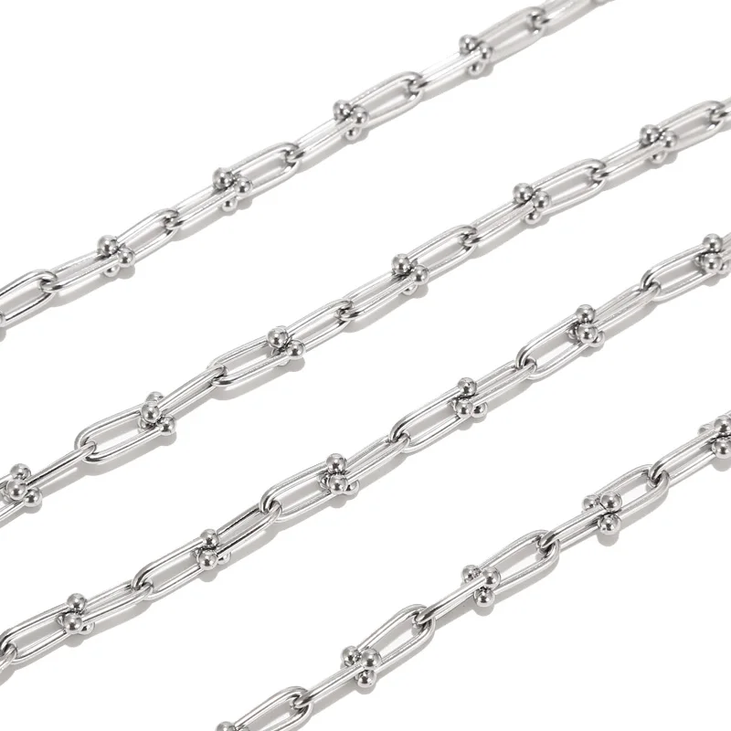 1 Meter 5.5mm Width Stainless Steel Paperclip Chains handmade Link Chain Bulk For DIY Jewelry Craft Accessory Making Top Quality
1 Meter 5.5mm Width Stainless Steel Paperclip Chains handmade Link Chain Bulk For DIY Jewelry Craft Accessory Making Top Quality