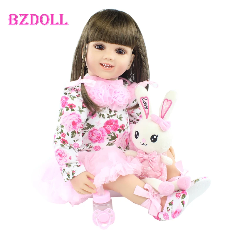 Lifelike 60 CM Soft Silicone Reborn Toddler Baby Doll Toys For Girl Dress Up Long Hair Princess Boneca Child Birthday Gift
Lifelike 60 CM Soft Silicone Reborn Toddler Baby Doll Toys For Girl Dress Up Long Hair Princess Boneca Child Birthday Gift
