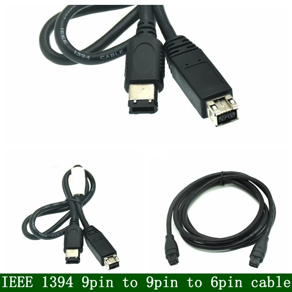 9PIN TO 9PN 9 PIN / 6 PIN BETA FireWire 800 - FireWire 400 9-6 Cable IEEE 1394B 1.8m 6FT 180cm Black 3m 5m
9PIN TO 9PN 9 PIN / 6 PIN BETA FireWire 800 - FireWire 400 9-6 Cable IEEE 1394B 1.8m 6FT 180cm Black 3m 5m