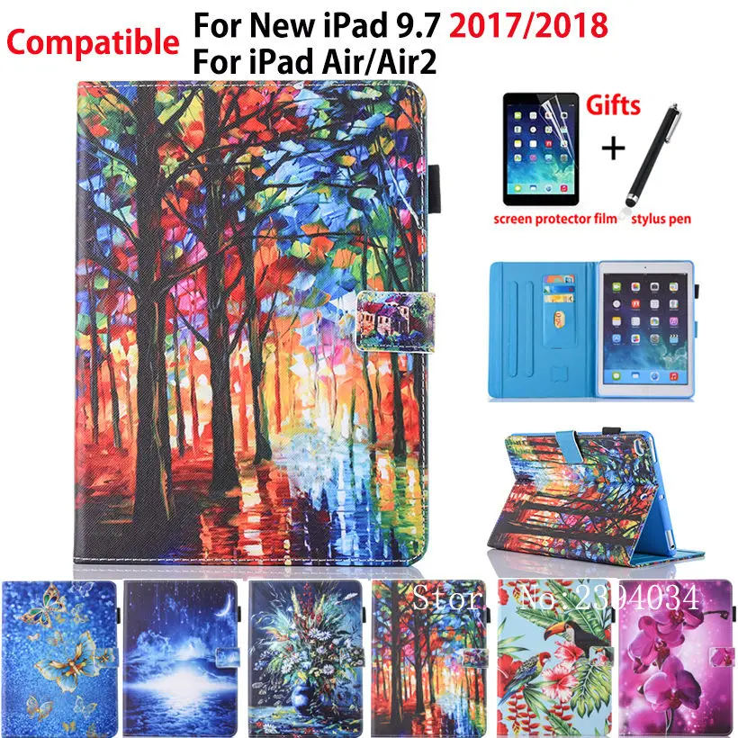 Fashion Case For Apple iPad 9.7 2017 2018 6th Generation A1893 A1954 Smart Cover For iPad Air 1 Air 2 Funda Stand Shell+Film+Pen
Fashion Case For Apple iPad 9.7 2017 2018 6th Generation A1893 A1954 Smart Cover For iPad Air 1 Air 2 Funda Stand Shell+Film+Pen