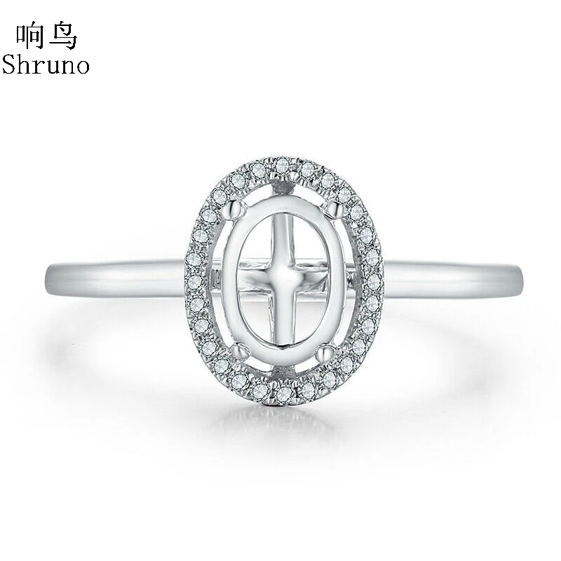 Shruno Solid 14K White AU585 Gold Beautyful Natural Diamonds Semi Mount Engagement Ring Oval 8x6mm Fine Jewelry Women Best Gift
Shruno Solid 14K White AU585 Gold Beautyful Natural Diamonds Semi Mount Engagement Ring Oval 8x6mm Fine Jewelry Women Best Gift