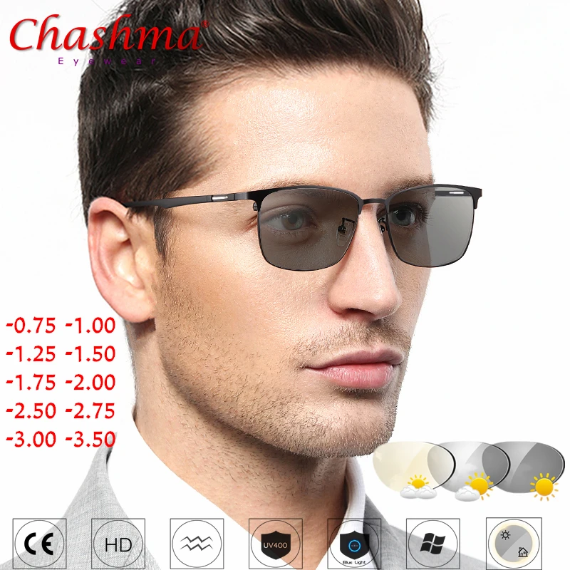 Myopia Sunglasses Photochromic Finished Myopia Eyeglasses Frame Men Women Sun glasses Myopia Eyewear -0.5 -0.75 -1.0 -1.5 -1.75
Myopia Sunglasses Photochromic Finished Myopia Eyeglasses Frame Men Women Sun glasses Myopia Eyewear -0.5 -0.75 -1.0 -1.5 -1.75