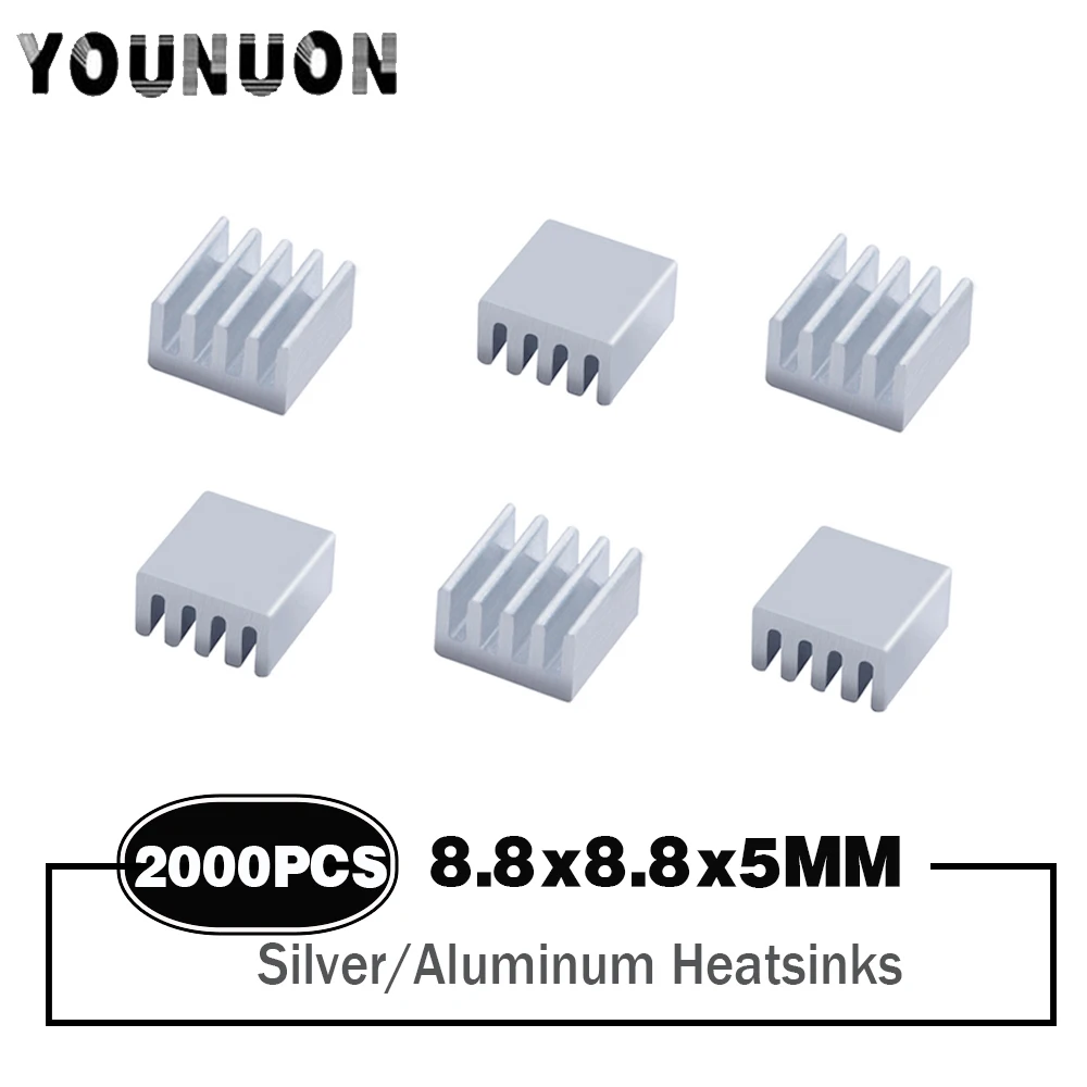 2000PCS 8.8mmx8.8mmx5mm Mini Radiator IC Chip Heatsink Motherboard Aluminum Heatsinks 8.8*8.8*5mm
2000PCS 8.8mmx8.8mmx5mm Mini Radiator IC Chip Heatsink Motherboard Aluminum Heatsinks 8.8*8.8*5mm
