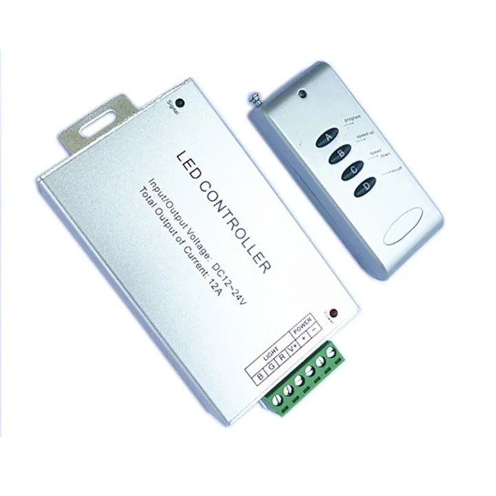 RGB LED remote controller RF led controller DC12 24V 12A 4 Keys Aluminum shell for rgb led strip
RGB LED remote controller RF led controller DC12 24V 12A 4 Keys Aluminum shell for rgb led strip