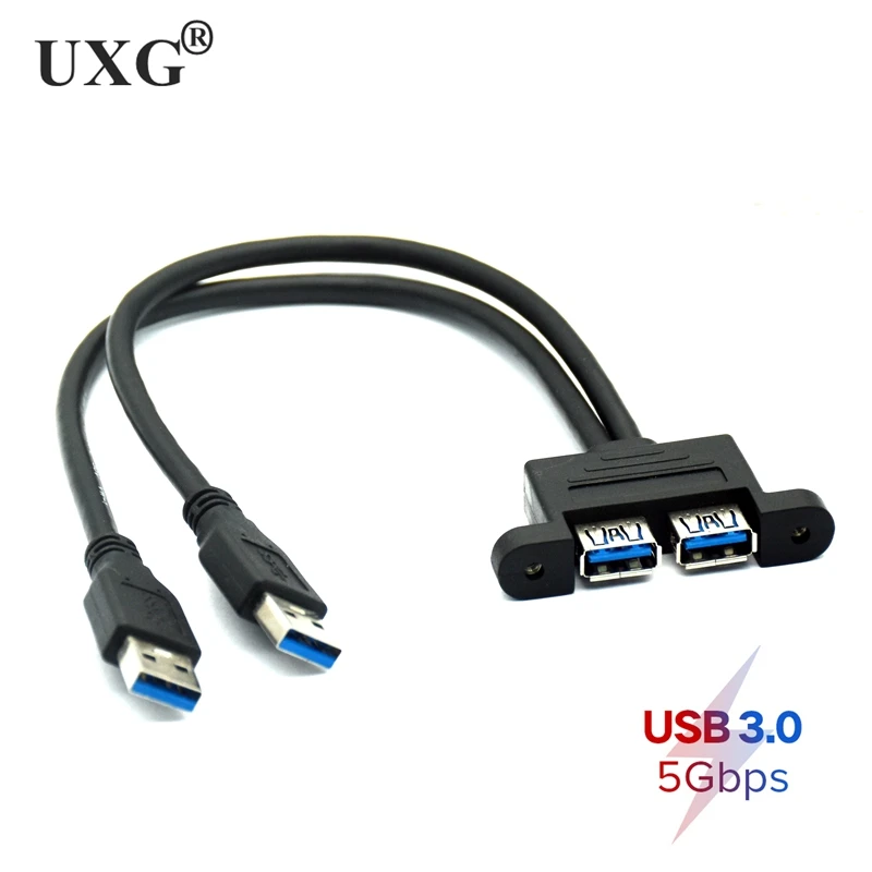Высокоскоростной двухпортовый Usb 3,0 штекер-гнездо с винтовым замком для крепления на панель, удлинитель, кабель для передачи данных, 0,3 м/0,5 м/1 м/1,5 м
Высокоскоростной двухпортовый Usb 3,0 штекер-гнездо с винтовым замком для крепления на панель, удлинитель, кабель для передачи данных, 0,3 м/0,5 м/1 м/1,5 м