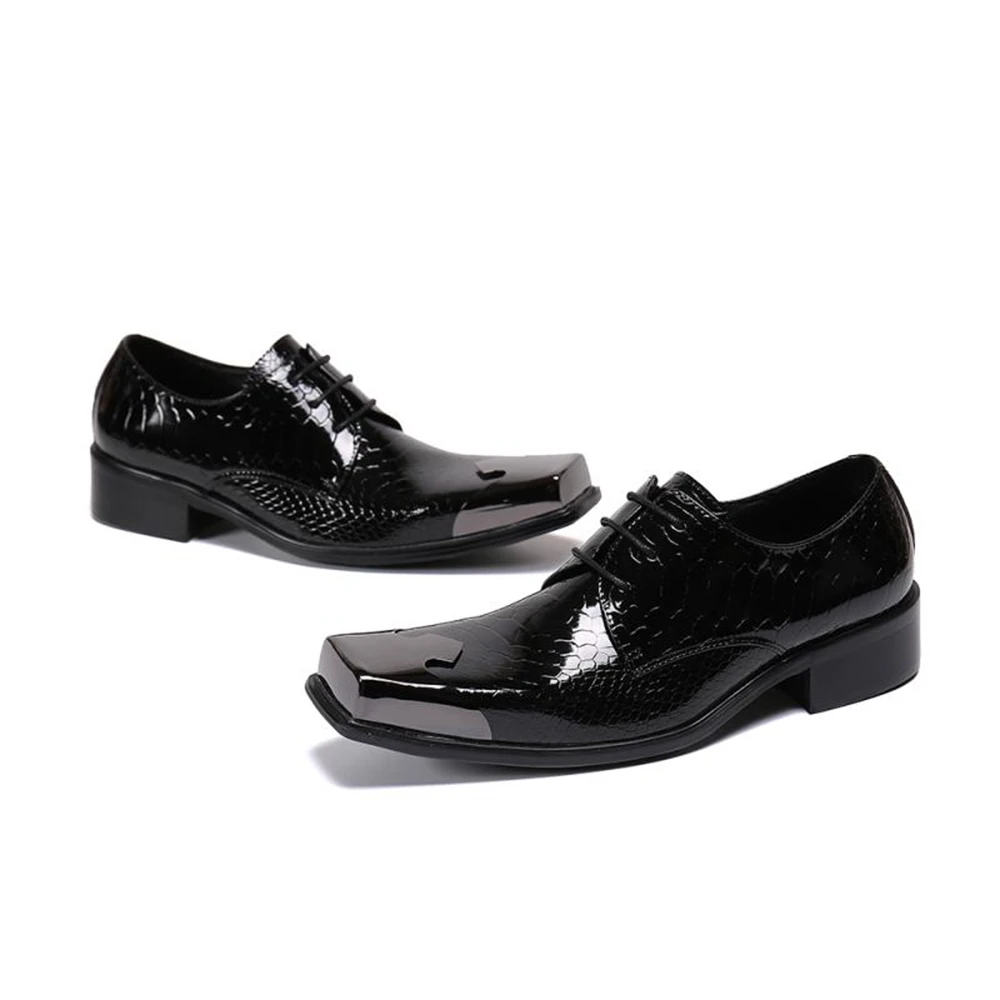 Men Formal Shoes 2021 Patent Leather Stripe Square Toe Lace Up Dress Shoes Office High Heels
Men Formal Shoes 2021 Patent Leather Stripe Square Toe Lace Up Dress Shoes Office High Heels