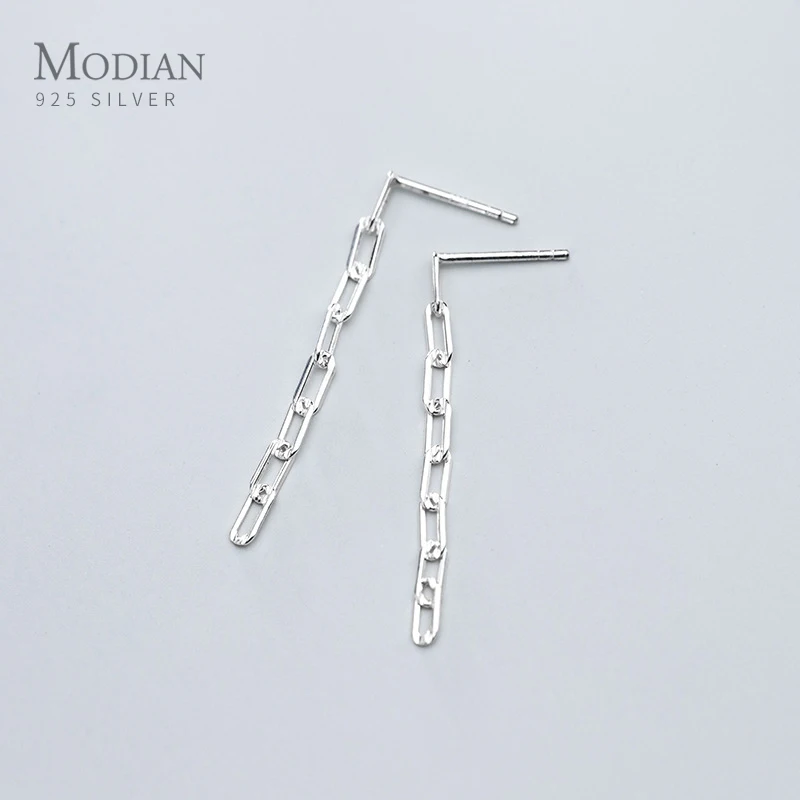 MODIAN Calssic Geometric Oval Chain Dangle Earring for Women Fashion 925 Sterling Silver Line Drop Earring Fine Jewelry 2020 New
MODIAN Calssic Geometric Oval Chain Dangle Earring for Women Fashion 925 Sterling Silver Line Drop Earring Fine Jewelry 2020 New