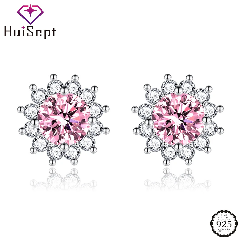 HuiSept Trendy Stud Earrings 925 Silver Jewelry with Zircon Gemstone Ear Ornaments for Women Wedding Party Bridal Gift Wholesale
HuiSept Trendy Stud Earrings 925 Silver Jewelry with Zircon Gemstone Ear Ornaments for Women Wedding Party Bridal Gift Wholesale