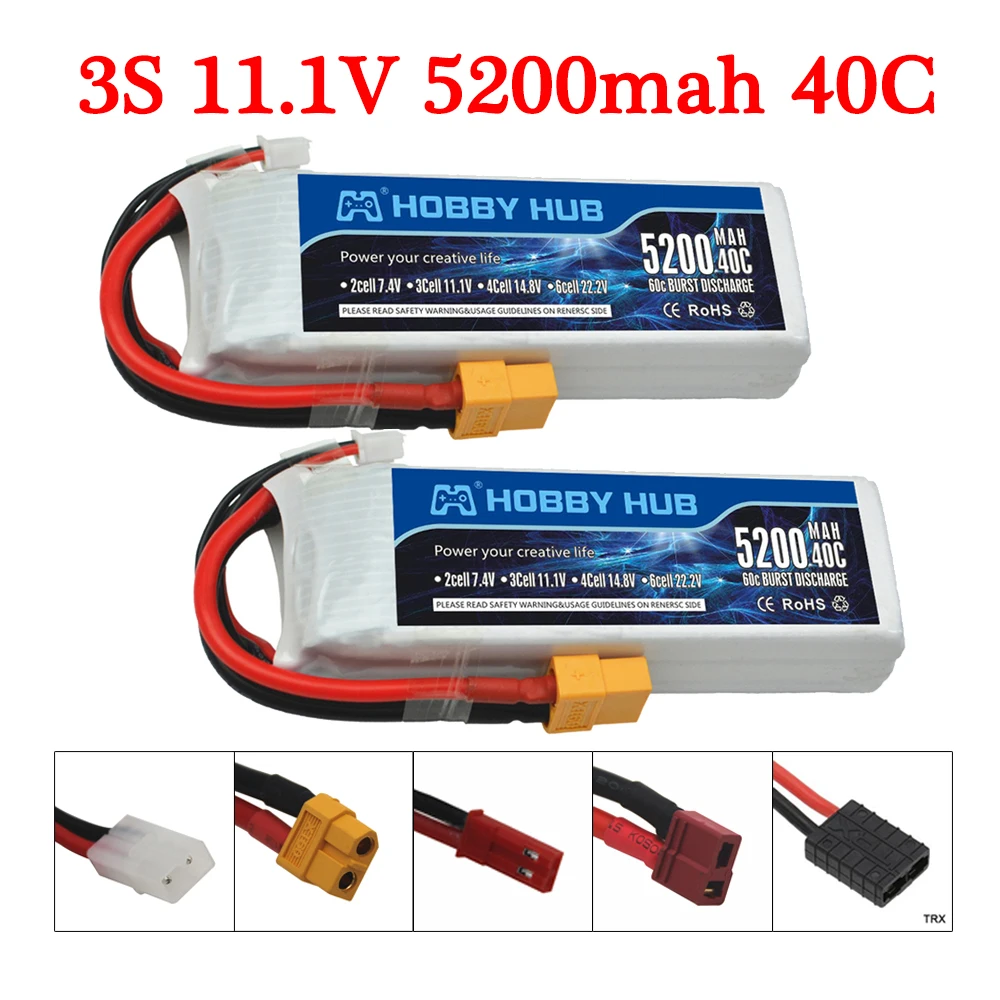 High-Quality Lipo POWER 3S Battery 11.1v 5200mAh 40C Battery For RC Helicopter RC Car Truck Boat Quadcopter Remote Control Toys
High-Quality Lipo POWER 3S Battery 11.1v 5200mAh 40C Battery For RC Helicopter RC Car Truck Boat Quadcopter Remote Control Toys