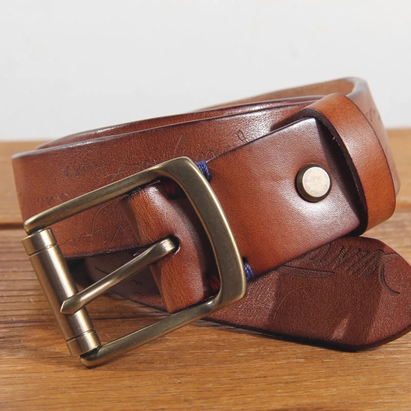 Genuine Leather Belt Luxury Vintage Copper Buckle Design Men's Belts Brand Strap Male for Laser Engraving Jeans Designer Strap
Genuine Leather Belt Luxury Vintage Copper Buckle Design Men's Belts Brand Strap Male for Laser Engraving Jeans Designer Strap