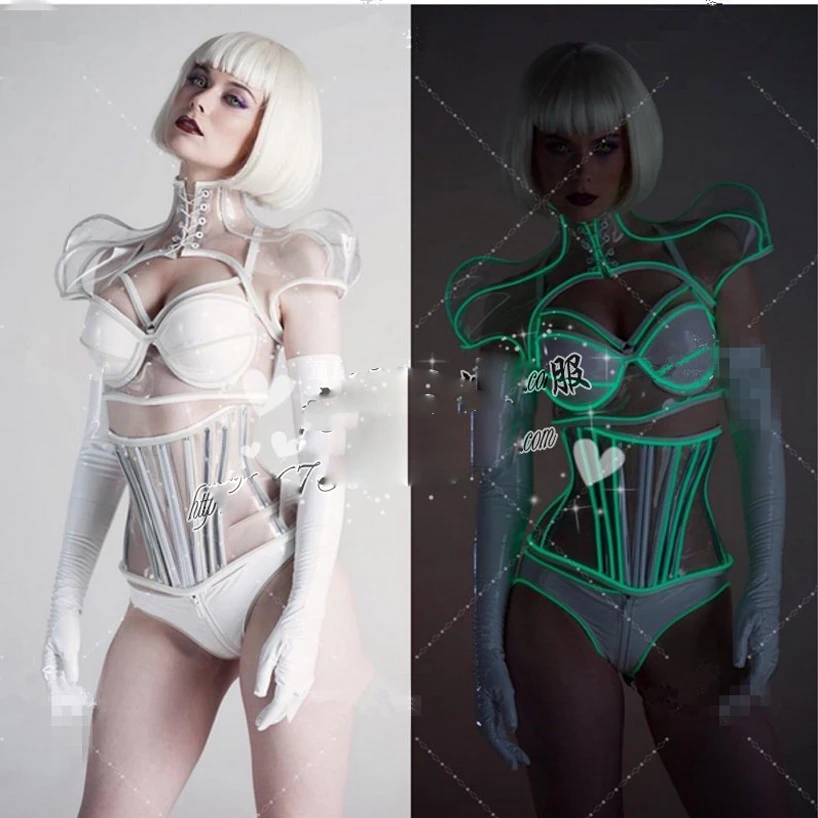 gogo future warrior armor bar fluorescent party glowing LED cold light men women technology costume
gogo future warrior armor bar fluorescent party glowing LED cold light men women technology costume