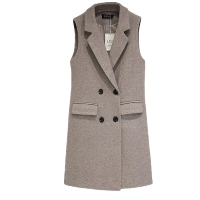 Woolen Long Plaid Vest Wome Sleeveless double breasted Women winter Waistcoat Office Long Casual Vest
Woolen Long Plaid Vest Wome Sleeveless double breasted Women winter Waistcoat Office Long Casual Vest