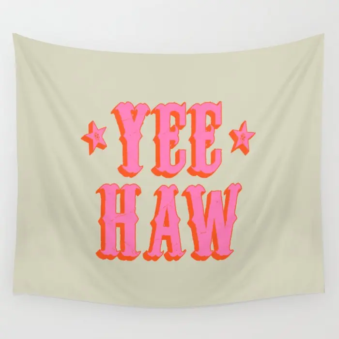 Yee Haw Wall Tapestry Background Wall Covering Home Decoration Blanket Bedroom Wall Hanging Tapestries
Yee Haw Wall Tapestry Background Wall Covering Home Decoration Blanket Bedroom Wall Hanging Tapestries