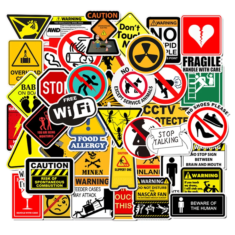50 PCS Warning Stickers Danger Banning Signs Reminder Waterproof Decal Sticker to DIY Laptop Motorcycle Luggage Snowboard Car
50 PCS Warning Stickers Danger Banning Signs Reminder Waterproof Decal Sticker to DIY Laptop Motorcycle Luggage Snowboard Car
