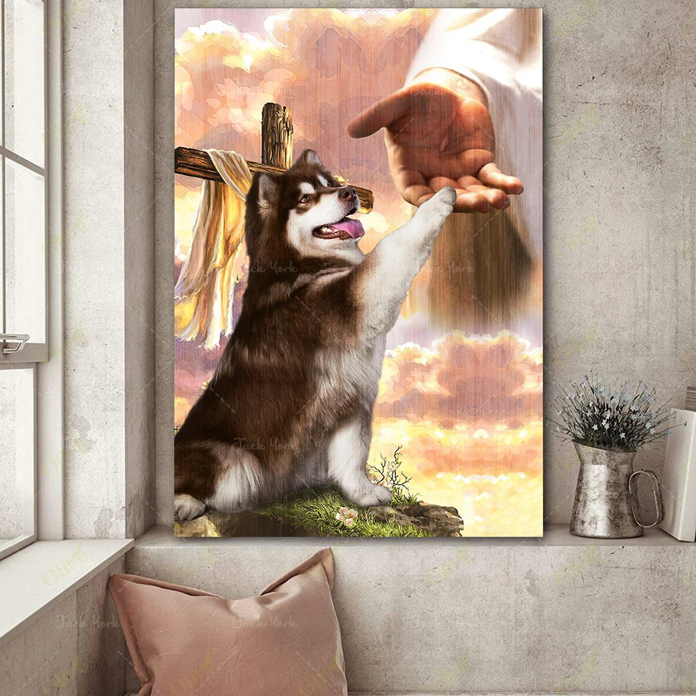 Alaskan Malamute God Hand Photo Canvas Wall Art Dog Breed Theme Decorative Painting for Home Garden
Alaskan Malamute God Hand Photo Canvas Wall Art Dog Breed Theme Decorative Painting for Home Garden