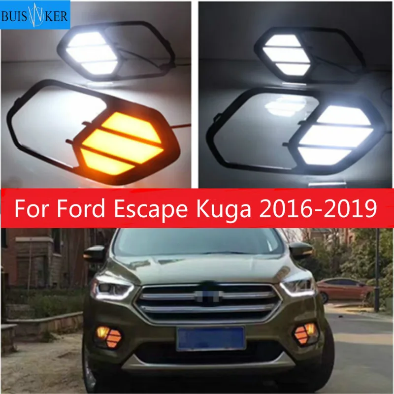 2PCS LED Daytime Running Light For Ford Escape Kuga 2016 2017 2018 2019 Turn Yellow Signal Waterproof Car 12V LED DRL Lamp
2PCS LED Daytime Running Light For Ford Escape Kuga 2016 2017 2018 2019 Turn Yellow Signal Waterproof Car 12V LED DRL Lamp