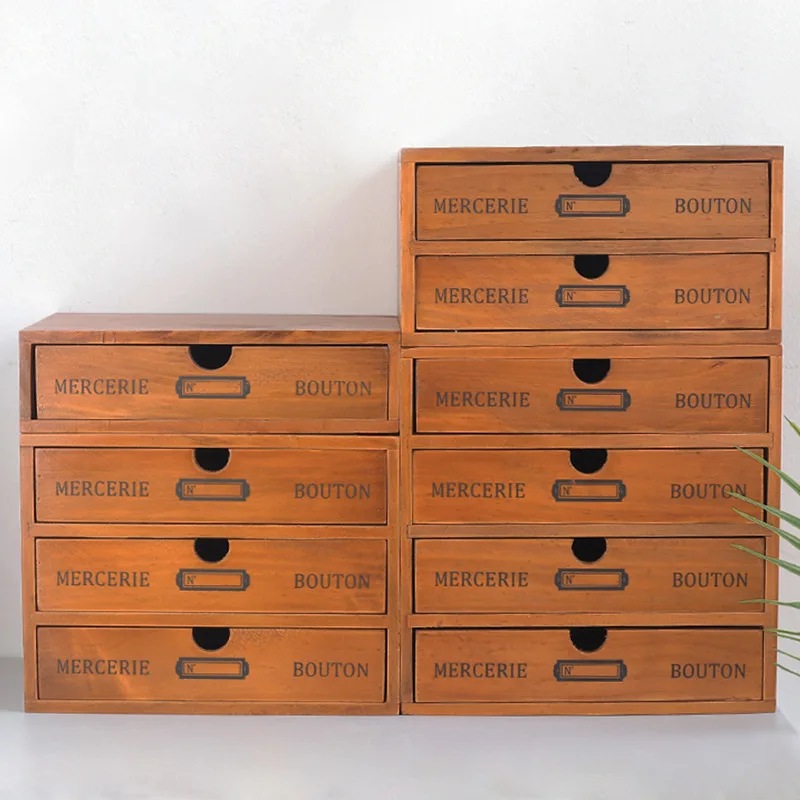 Retro wooden storage box office desktop 4-layer drawer cabinet multifunctional storage cabinet organizer box storage box
Retro wooden storage box office desktop 4-layer drawer cabinet multifunctional storage cabinet organizer box storage box
